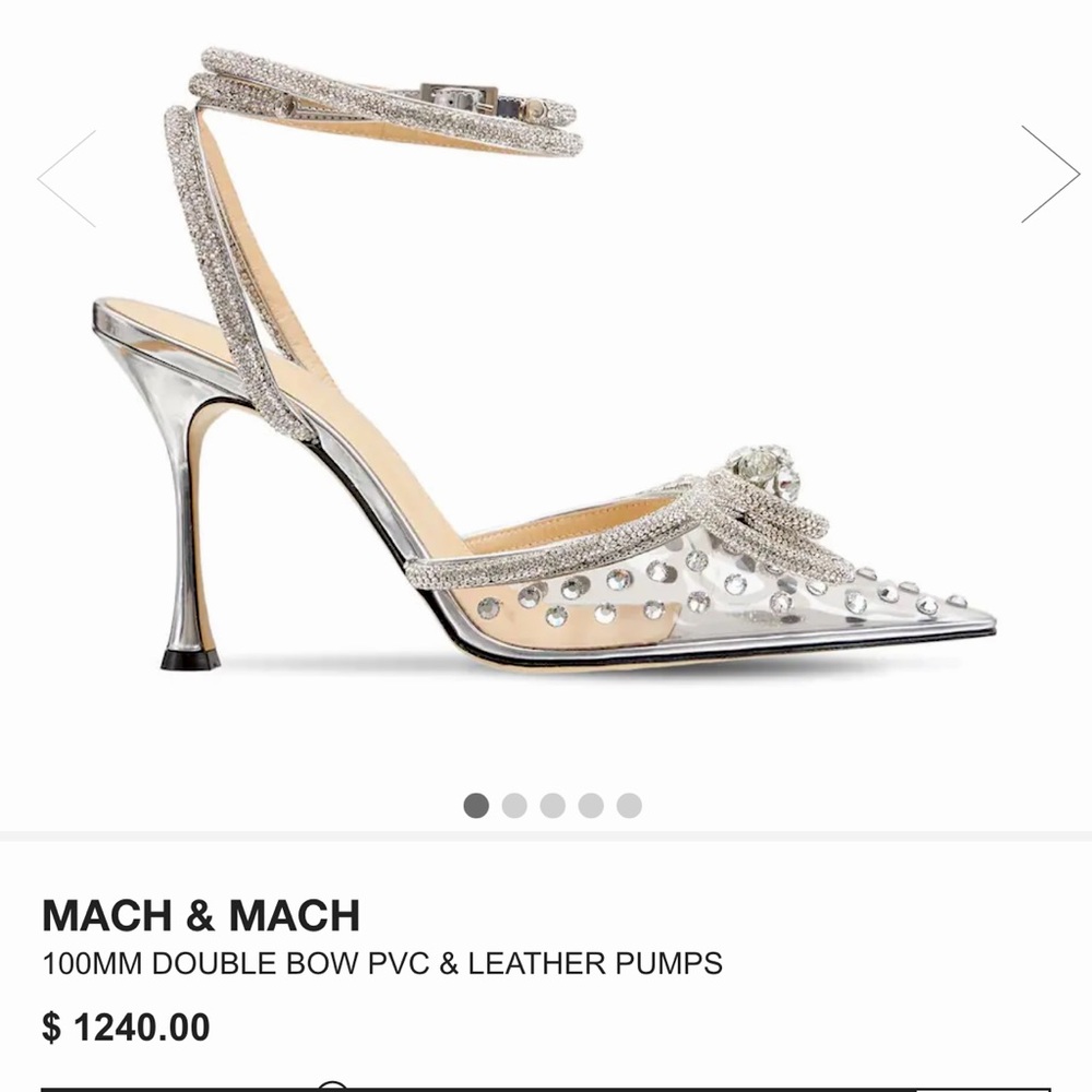 MACH & MACH 100 MM DOUBLE BOW PVC & LEATHER PUMPS 38 EU